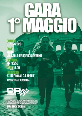 Locandina Gara 1° Maggio 2026 - Caffarella Runners asd